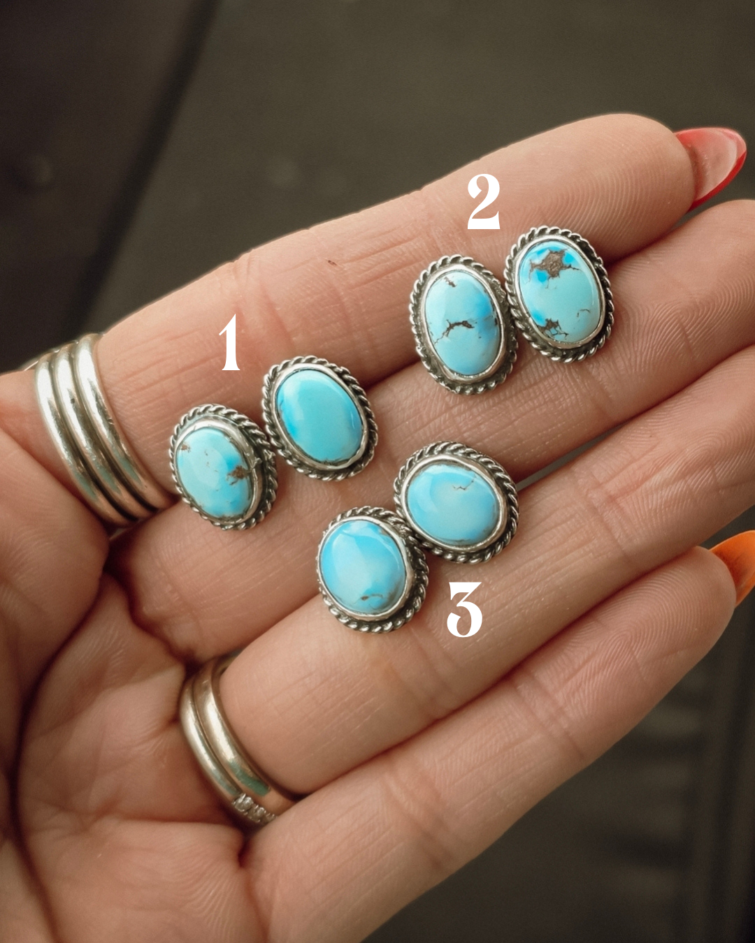 Golden Hills Stud Earrings