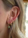 Turquoise Huggie Earrings