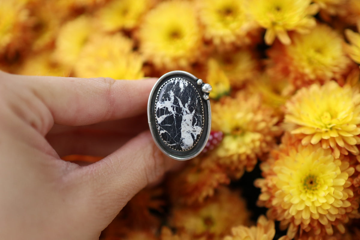 White Buffalo Ring size 6