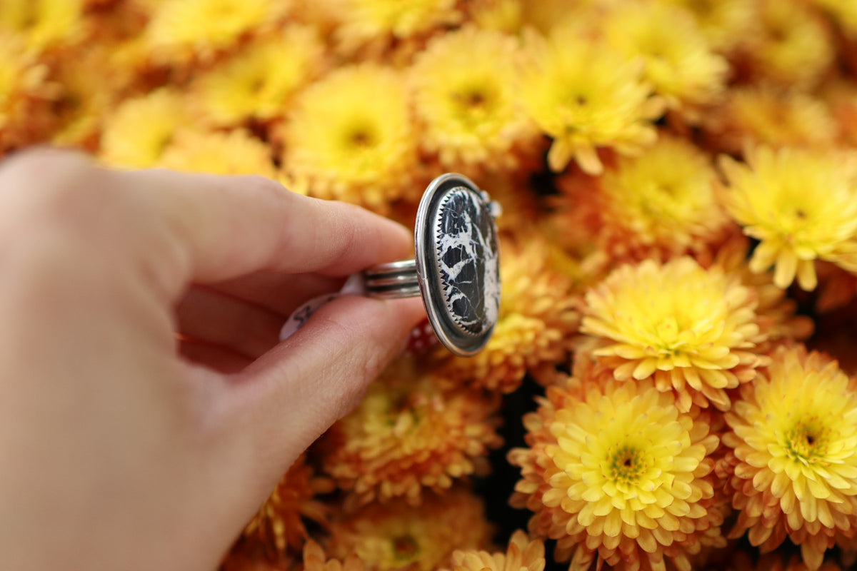 White Buffalo Ring size 6