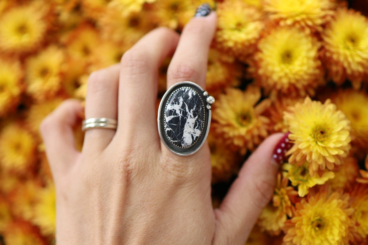 White Buffalo Ring size 6