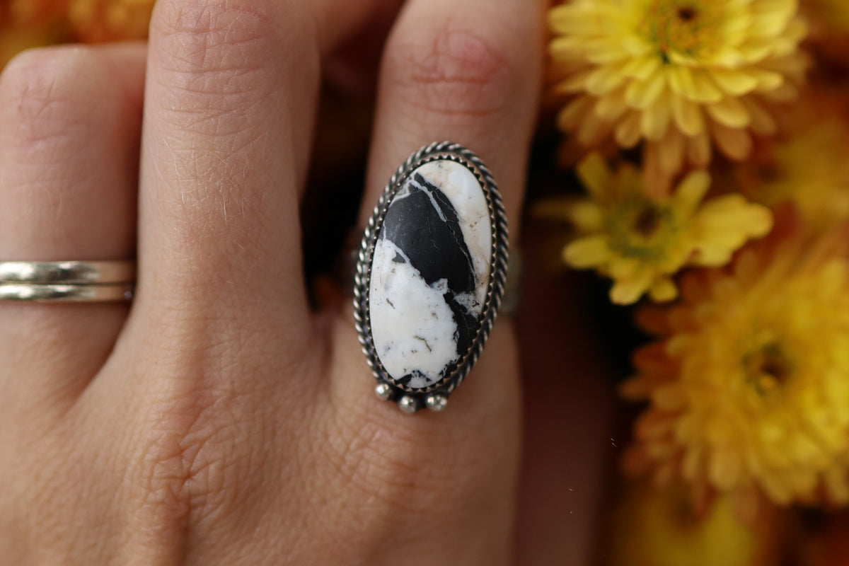 White Buffalo Ring size 7