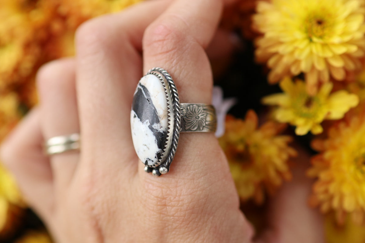 White Buffalo Ring size 7