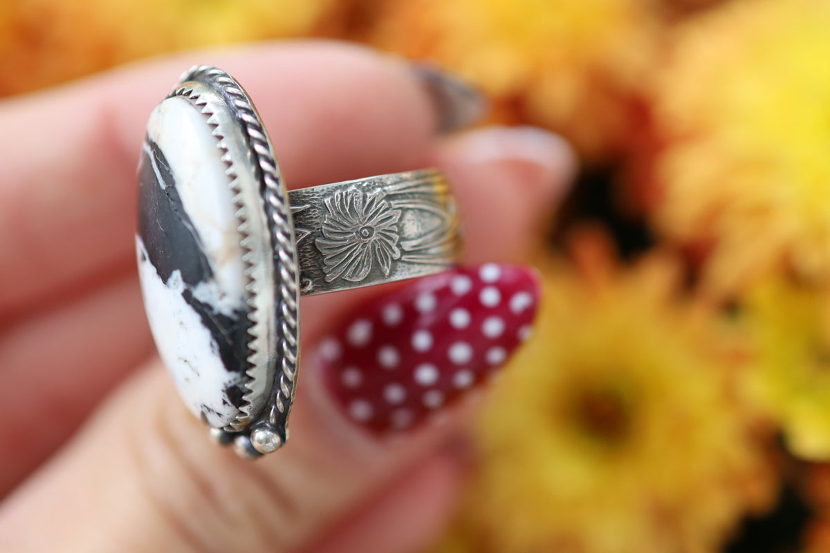 White Buffalo Ring size 7