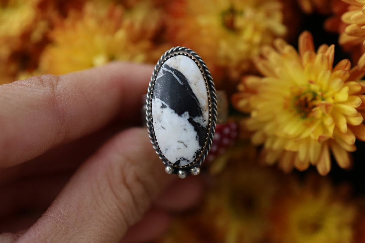 White Buffalo Ring size 7