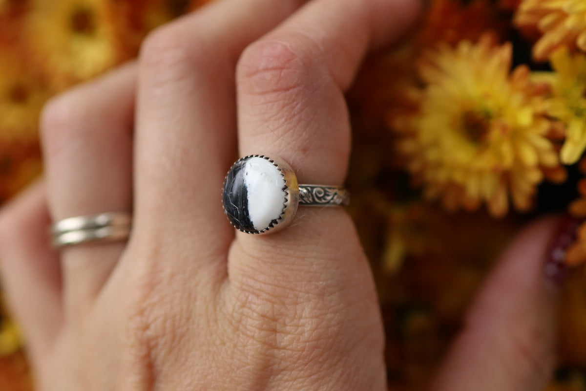 White Buffalo Ring size 5