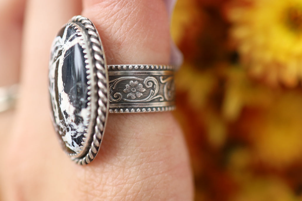 White Buffalo Ring size 7