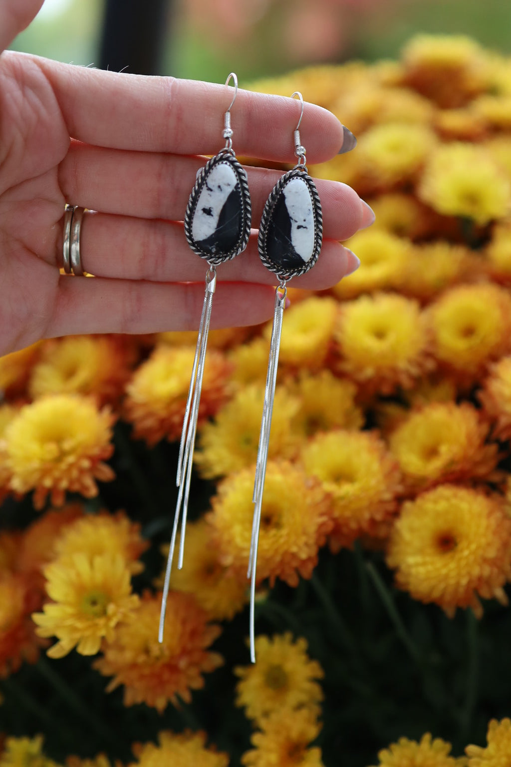 White Buffalo Earrings