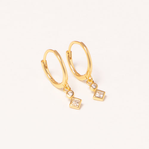 Diamond Dangle Huggies