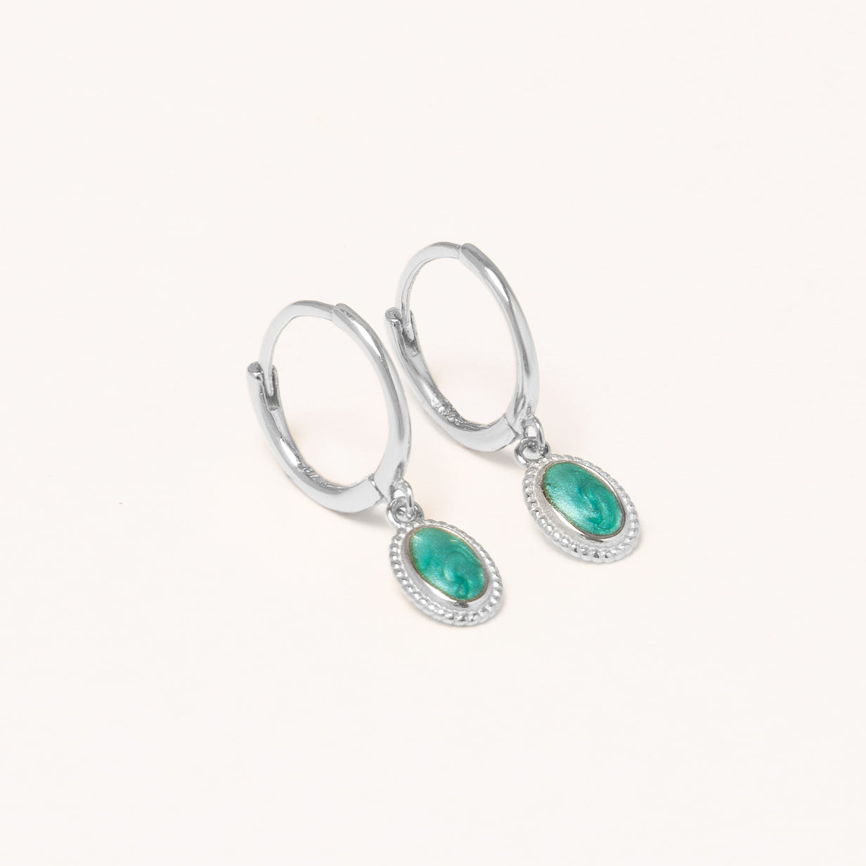 Turquoise Huggie Earrings