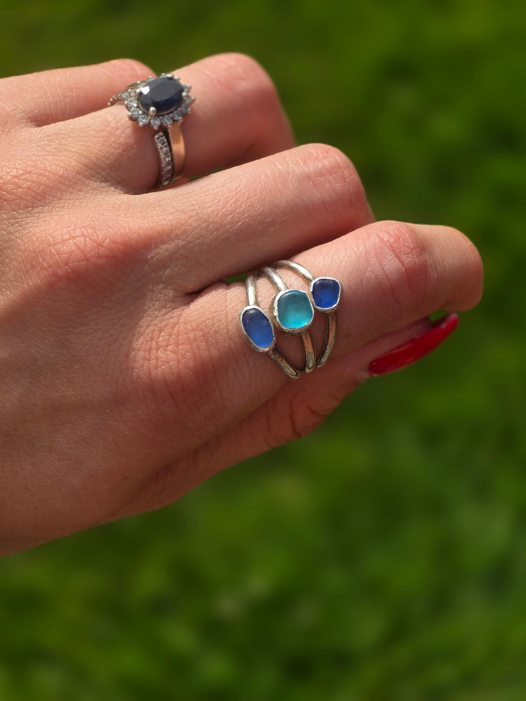Seaglass Ring size 5.25