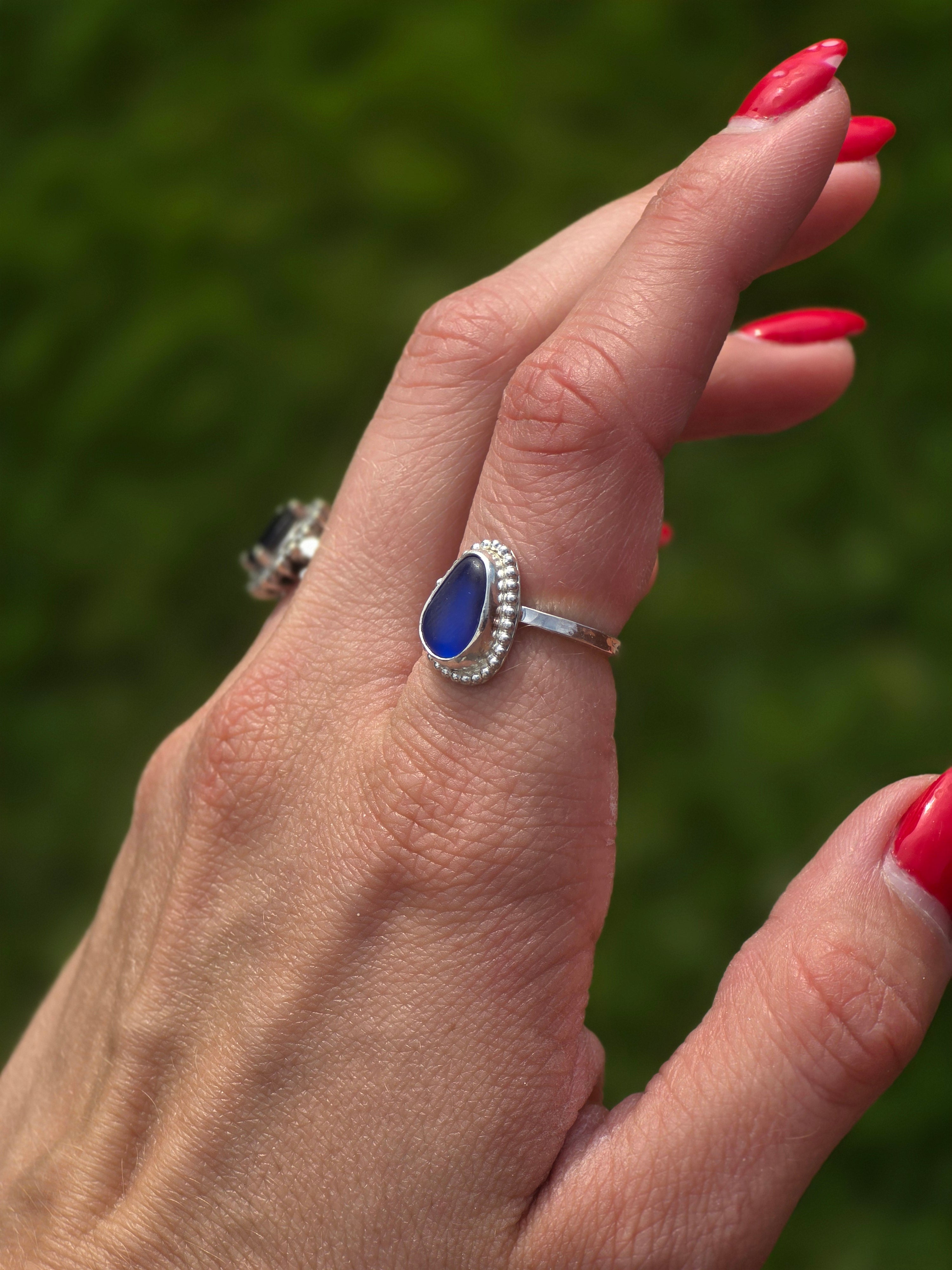 Seaglass Ring size 4.5