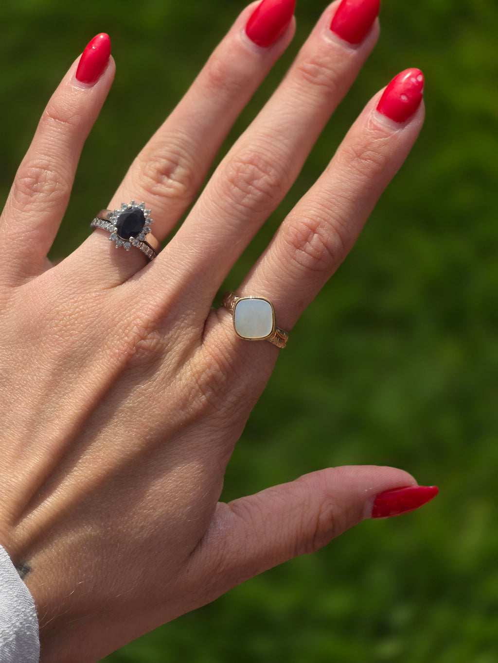 Gold Filled Mother of Pearl Ring size 6