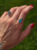 Gold Filled Seaglass Ring size 8.5