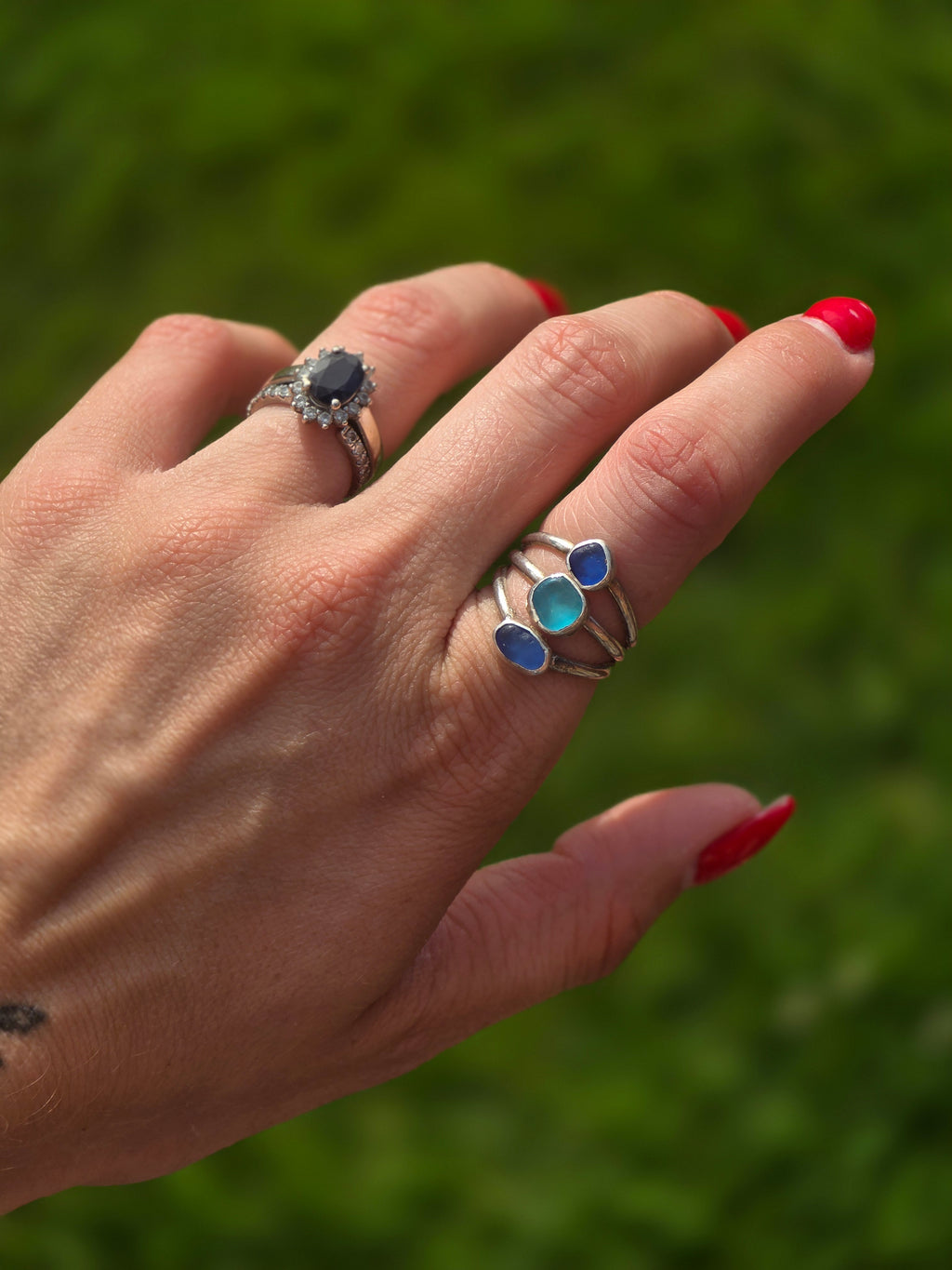 Seaglass Ring size 5.25