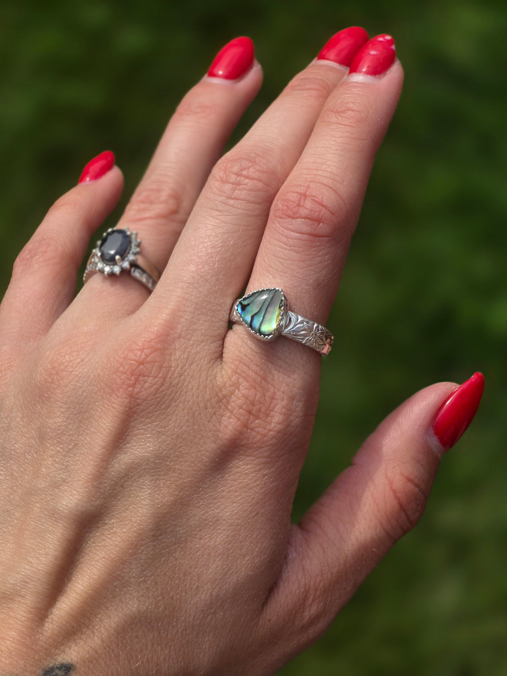 Abalone Ring size 8