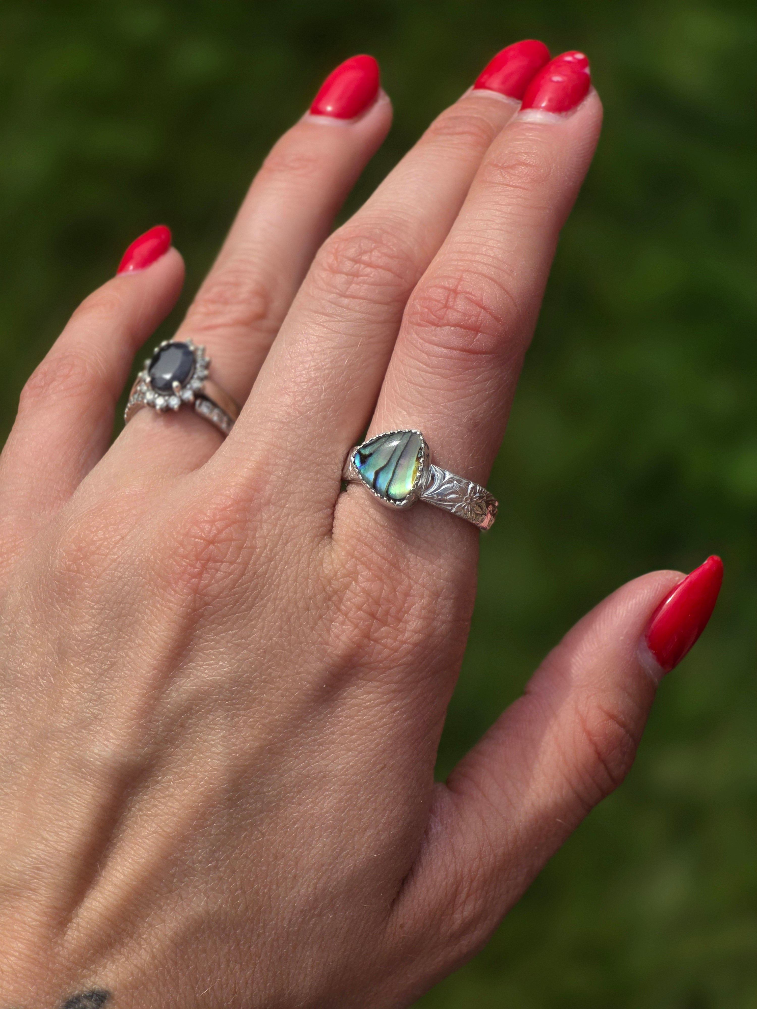 Abalone Ring size 8