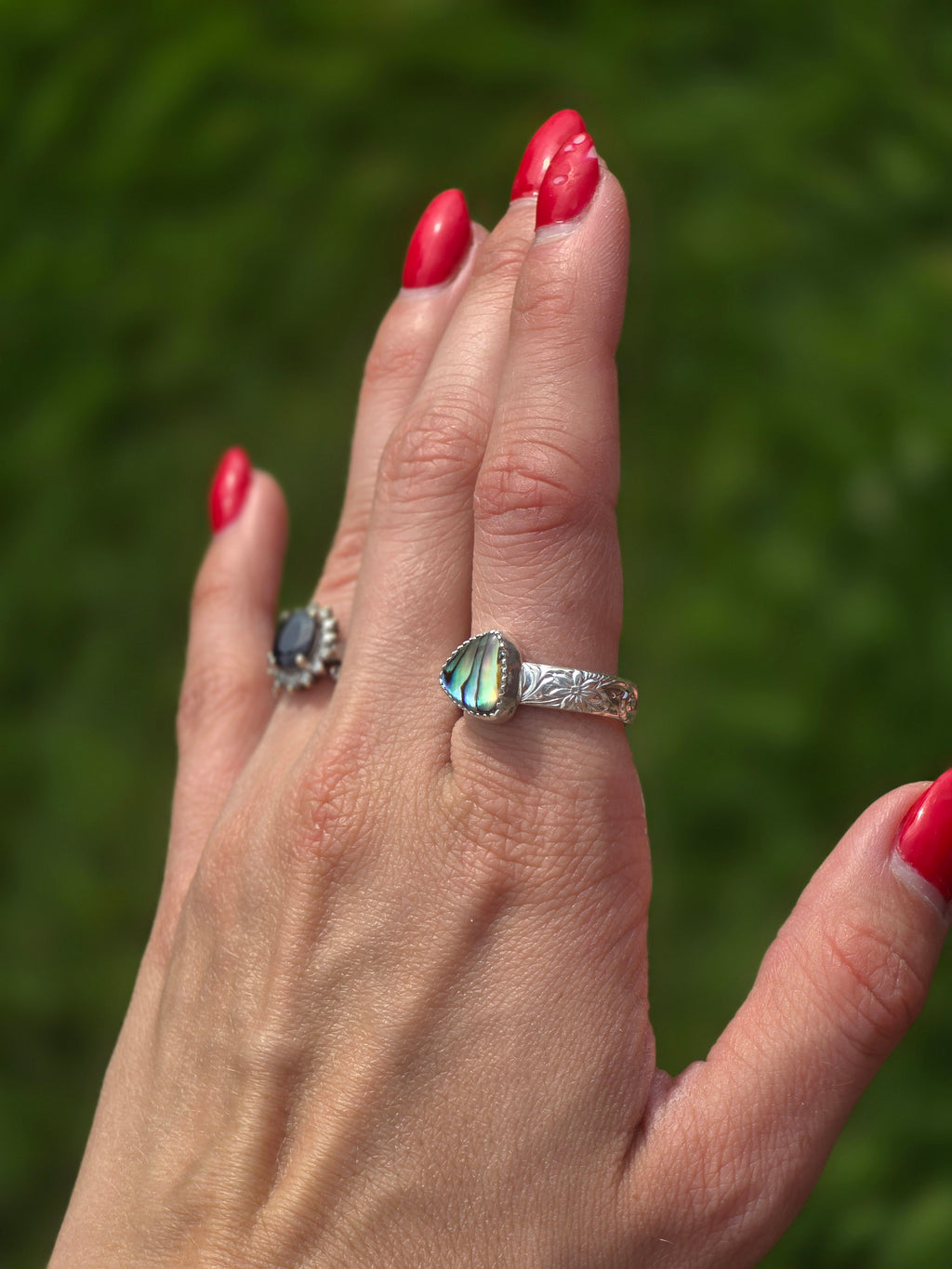 Abalone Ring size 8