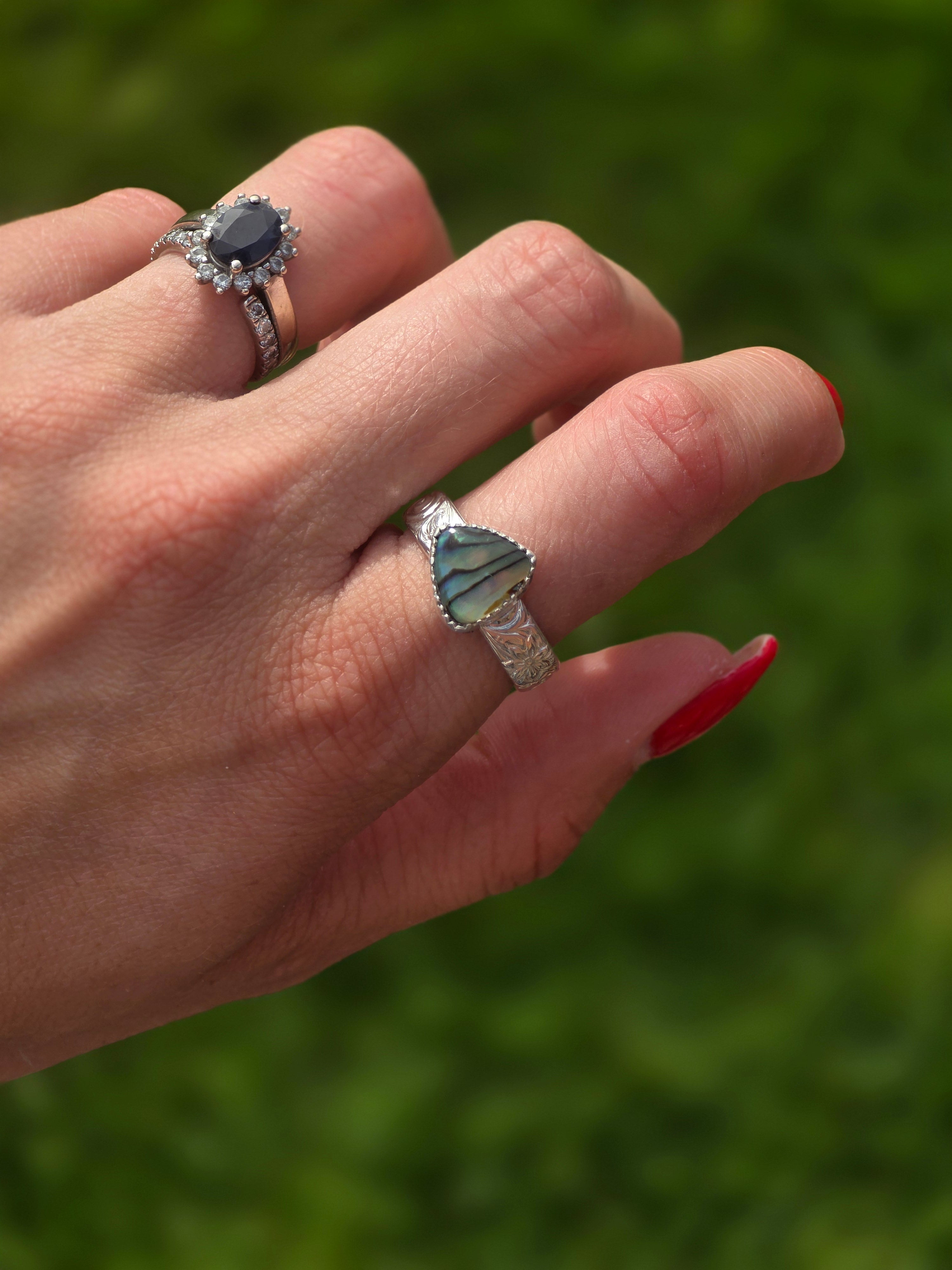 Abalone Ring size 8
