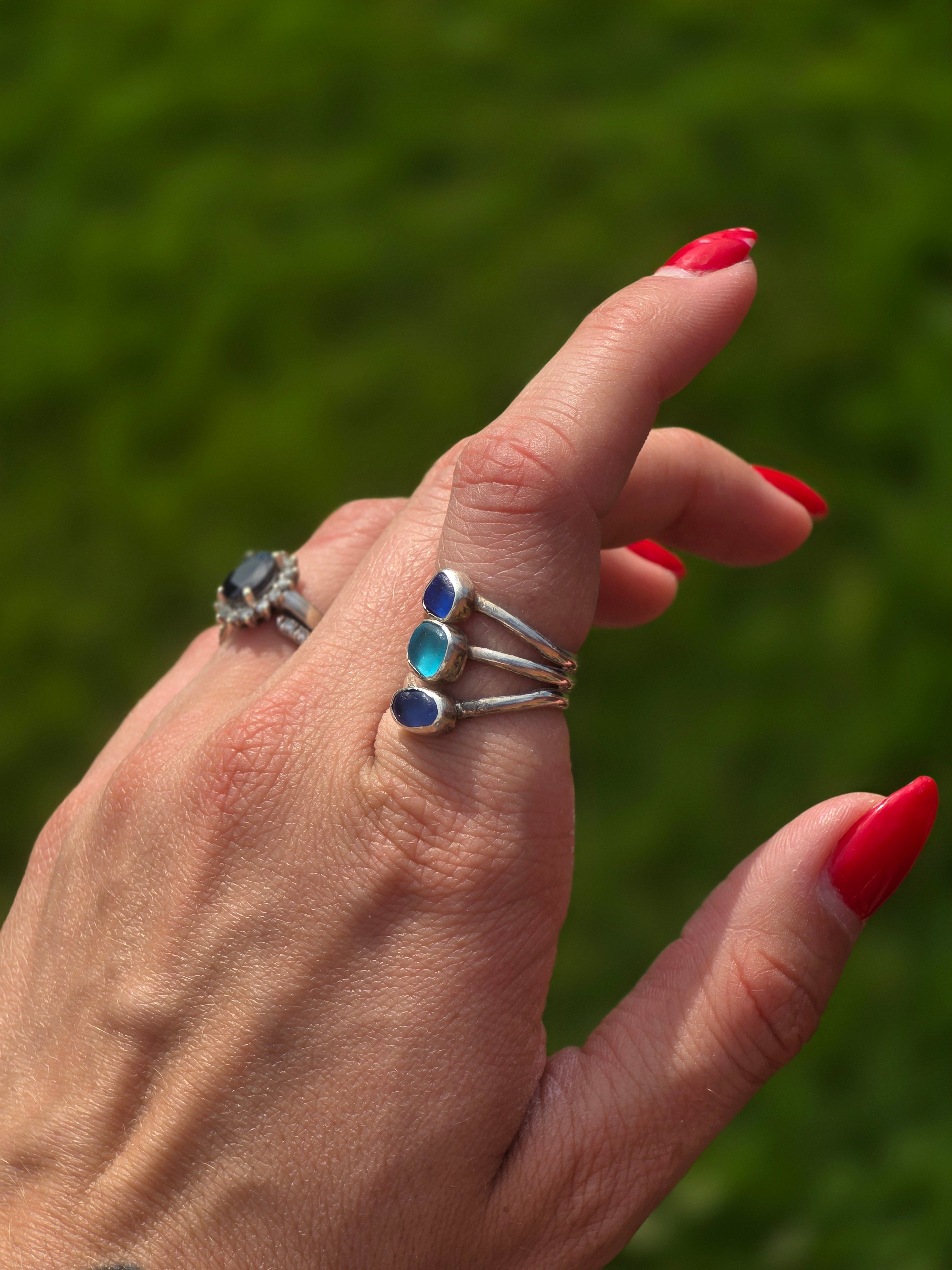 Seaglass Ring size 5.25