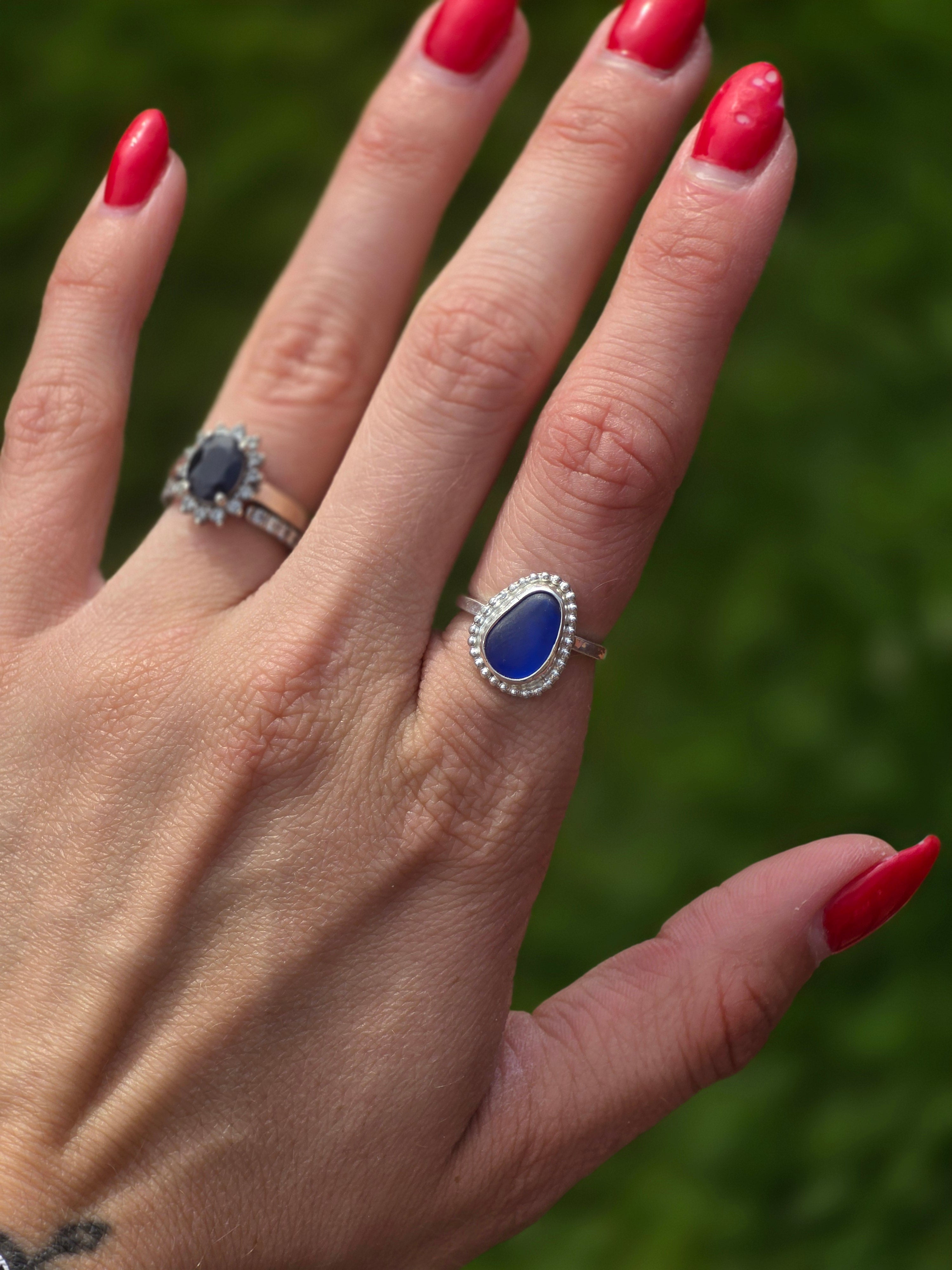 Seaglass Ring size 4.5