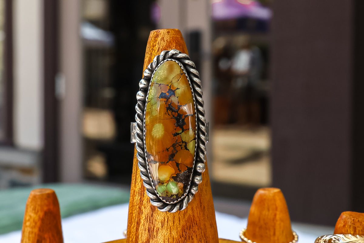Idaho Mountains Turquoise Ring ~ Size 8