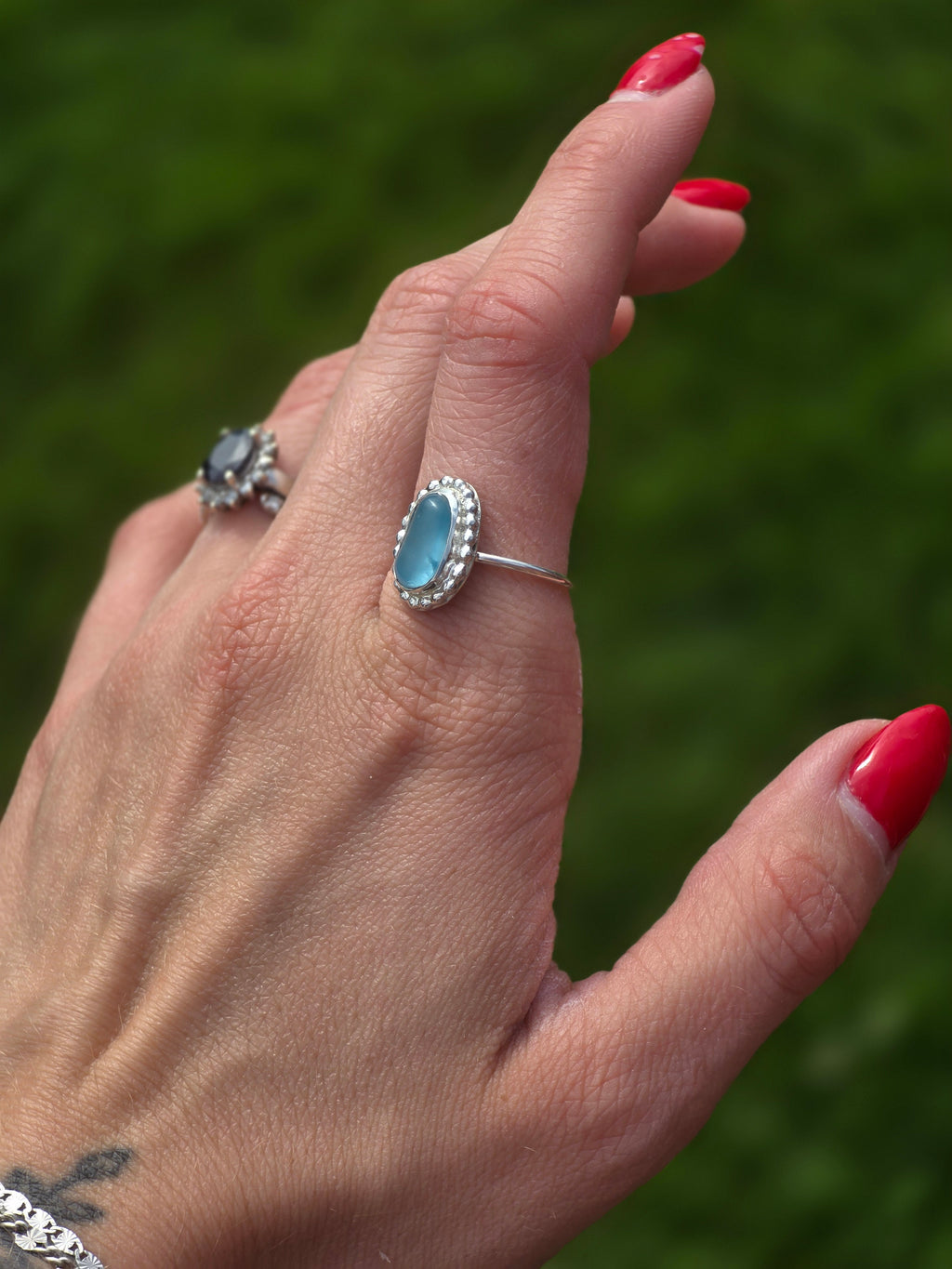Seaglass Ring size 7